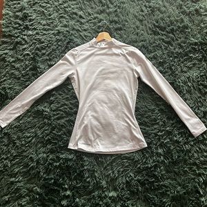 Small White Under Armour Fitted Coldgear Mock